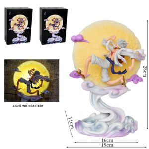 luffy gear 5 “moon form” 28cm led action figure – boxed collectible