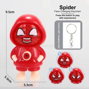 spiderman 3 face changing keychain – mini action figure clip